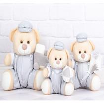 Trio de ursos macaçao com brinquedos para nichos