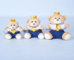 Trio de Ursos Príncipe/ Bebê Menino Decoração Quarto Azul Bebê/Coroa