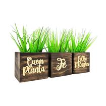 Trio De Vasinhos Decorativos - Enfeite Para Sala - Frase Espelhada Trio De Vasinhos Decorativos - Enfeite Para Sala - Frase Espelhada