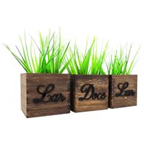 Trio de Vasinhos Decorativos - Lar Doce Lar - Enfeite Mesa Sala Luxo Trio de Vasinhos Decorativos - Lar Doce Lar - Enfeite Mesa Sala Luxo