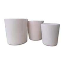 Trio de Vasos de Porcelana Branco - Pracaza