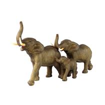 Trio Decorativo De Resina Família Elefante Verito