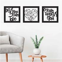 Trio Deus é bom o tempo todo - Decoração 100% em mdf 3mm Trio Deus é bom o tempo todo - Decoração 100% em mdf 3mm
