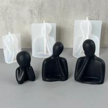 Trio Estatuetas de Família Gesso Abstrata Minimalista Casa e Decoração Escritórios Trio Estatuetas de Família Gesso Abstrata Minimalista Casa e Decoração Escritórios