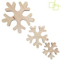 Trio Flocos de Neve Pinus Enfeite de Natal Mesa Posta Natalina