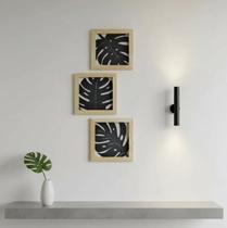 Trio Floral Contemporâneo Flora Minimalista Natural Vazado