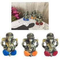 Trio Ganesha Hindu Deus Sorte Prosperidade Sabedoria Resina Trio Ganesha Hindu Deus Sorte Prosperidade Sabedoria Resina