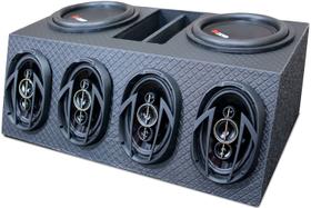 Trio Goiano Som Automotivo Sub Etm Grave Medio Agudo 1020w