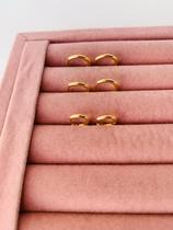 Trio kit de 3 argolinhas semi joia prata 925 e ouro 18k