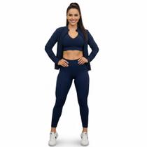 Trio Liso Legging Jaqueta Bomber Academia Fitness COR:Cinza2Tamanho:M Trio Liso Legging Jaqueta Bomber Academia Fitness COR:Cinza2Tamanho:M