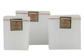 Trio Luminária Quadrada Branca