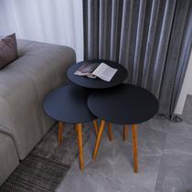 Trio Mesa Lateral de Canto 56cm X 45cm X 45cm Trio Mesa Lateral de Canto 56cm X 45cm X 45cm