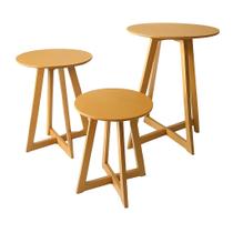 Trio Mesinhas Cilindros Para Eventos E Festas Kit P M G
