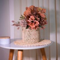 Trio Mini Cachepô de Palha