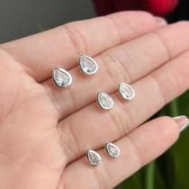 Trio Mini Gota Banhadas em Prata 925