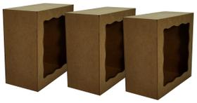 Trio Nicho Quadrado Borda Ondulada 24x24x12 Mdf Madeira