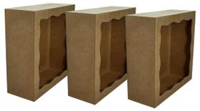 Trio Nicho Quadrado Borda Ondulada 31x31x12 Mdf Madeira