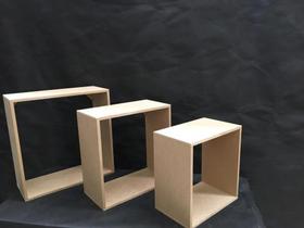 Trio nicho quadrado mdf cru Trio nicho quadrado mdf cru