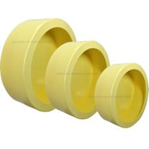 Trio Nicho Redondo Simples Amarelo Bebê Mdf Madeira