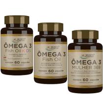 Trio Omega 3 Familia Kids Homem e Mulher - Secrets Nutrition