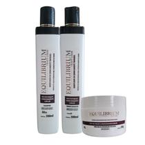 Trio para Cabelos Danificados Equilibrium Paris Color: Shampoo + Condicionador + Máscara 300ml Trio para Cabelos Danificados Equilibrium Paris Color: Shampoo + Condicionador + Máscara 300ml