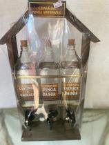 Trio porta cachaça pinga boa