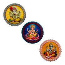 Trio Porta Incenso Incensário Imã Geladeira Ganesha Resina - Equilíbrio Pedras Naturais