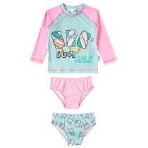 Trio Praia 1 Camiseta e 2 Calcinhas Marshmellow Proteção UV50+ - Tip Top Trio Praia 1 Camiseta e 2 Calcinhas Marshmellow Proteção UV50+ - Tip Top