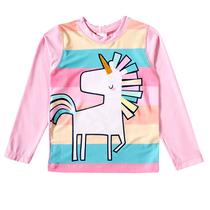 Trio Praia Camiseta Top e Calcinha Unicórnio Rosa Proteção UV 50+ - Tip Top Trio Praia Camiseta Top e Calcinha Unicórnio Rosa Proteção UV 50+ - Tip Top