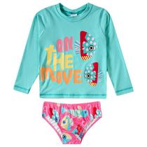 Trio Praia Peixes Rosa Elastano Proteção UV 50+ - Tip Top