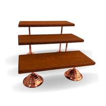 Trio Prateleira em Madeira - Cobre Trio Prateleira em Madeira - Cobre