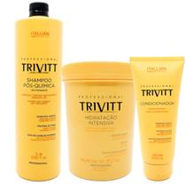 Trio Salão Trivitt Shampoo 1lt + Mascara 1kg e Condicionador 200ml