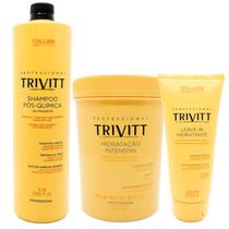 Trio Salão Trivitt Shampoo 1lt + Mascara 1kg e Leave-in Trio Salão Trivitt Shampoo 1lt + Mascara 1kg e Leave-in