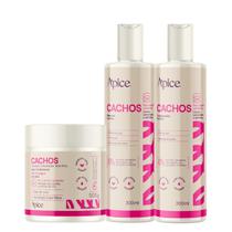 Trio Shampoo, Condicionador e Ativador de Cachos 500g Essence Apice Cosméticos Cuidado Essencial em 3 Passos Trio Shampoo, Condicionador e Ativador de Cachos 500g Essence Apice Cosméticos Cuidado Essencial em 3 Passos