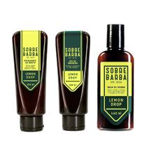Trio Sobrebarba - Esfoliante, Gel de Barbear e Balm de Barba - Lemon Drop