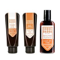 Trio Sobrebarba - Esfoliante, Gel de Barbear e Balm de Barba - Light my Fire Trio Sobrebarba - Esfoliante, Gel de Barbear e Balm de Barba - Light my Fire