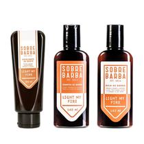 Trio Sobrebarba - Esfoliante, Shampoo e Balm de Barba - Light my Fire Trio Sobrebarba - Esfoliante, Shampoo e Balm de Barba - Light my Fire