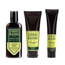 Trio Sobrebarba - Shampoo, Condicionador e Modelador de Barba - Lemon Drop