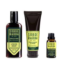 Trio Sobrebarba - Shampoo, Condicionador e Óleo de Barba - Lemon Drop