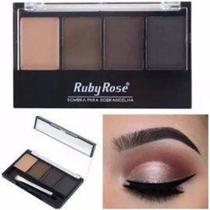 Trio sombras para sobrancelha 3 cores com primer ruby rose bh - 9354 Trio sombras para sobrancelha 3 cores com primer ruby rose bh - 9354