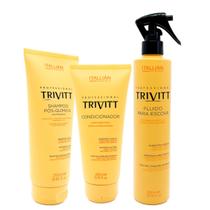 Trio Trivitt Shampoo 250ml Condicionador e Fluido Escova 300ml