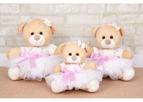 Trio ursinha bailarina menor para nichos e decorações quarto infantil - CKD