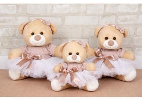 Trio ursinha bailarina menor para nichos e decorações quarto infantil
