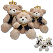 trio ursos pelucia caramelo principe ideal para decoração em nichos super fofo - RG Shops