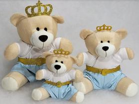 Trio Ursos Princesa/principe Infantil P/nichos Decorativos