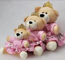 Trio Ursos Princesa/principe Infantil P/nichos Decorativos