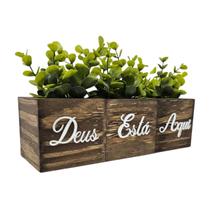 Trio Vasinho Cachepot Enfeite Decorativo Luxo Elegante Deus Está Aqui Prata Trio Vasinho Cachepot Enfeite Decorativo Luxo Elegante Deus Está Aqui Prata