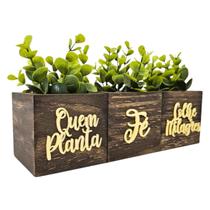 Trio Vasinhos Decorativos Quem Planta Fé Colhe Milagres Acrílico Espelhado Dourado Decoração Luxo Trio Vasinhos Decorativos Quem Planta Fé Colhe Milagres Acrílico Espelhado Dourado Decoração Luxo