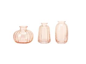 Trio Vaso Decorativo De Vidro Cristal Redondo Enfeite Sala - Casa Hera Maria
