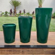 Trio Vasos Fibra De Vidro Estilo Vietnamita 40, 60 E 80cm - Marlot Decor
